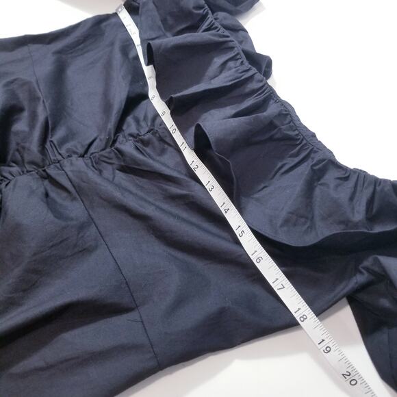 Tularosa Black Ruffle Zuri Mini Dress Off Shoulder Long Sleeves - Picture 6 of 12